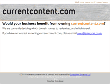 Tablet Screenshot of currentcontent.com